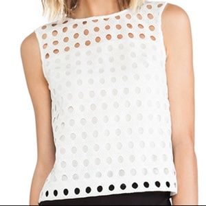 Bailey44 Playhouse B/W Eyelet Top